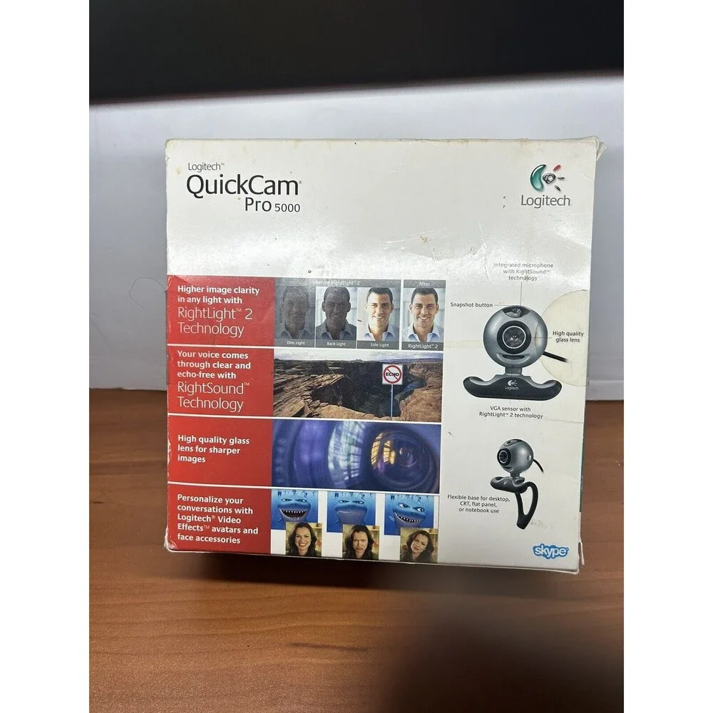 Logitech QuickCam Pro 5000 Webcam Windows 2000, XP OR VISTA